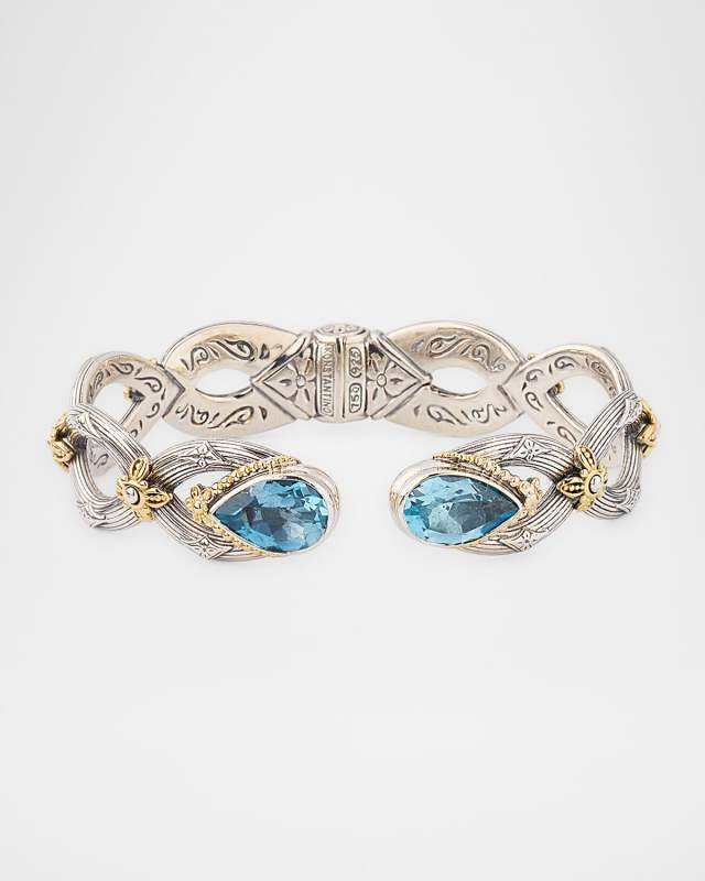 Kyma Sky Blue Topaz Cuff Bracelet